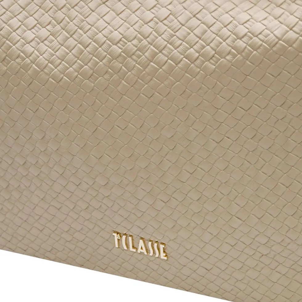 Borsa Donna Hobo 1A Classe Alviero Martini linea Golden Dune effetto Intrecciato Sabbia LE41