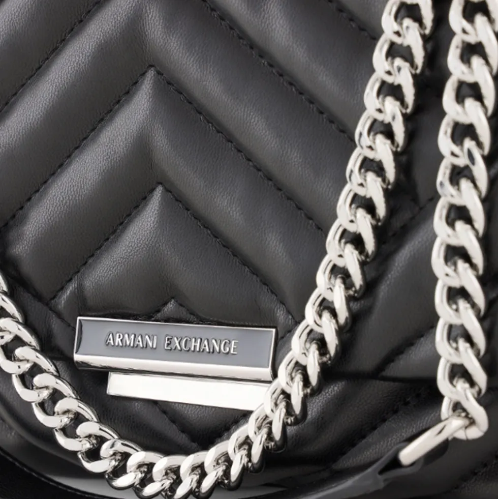 Borsa Donna Hobo a Spalla e Tracolla ARMANI EXCHANGE Colore Nero