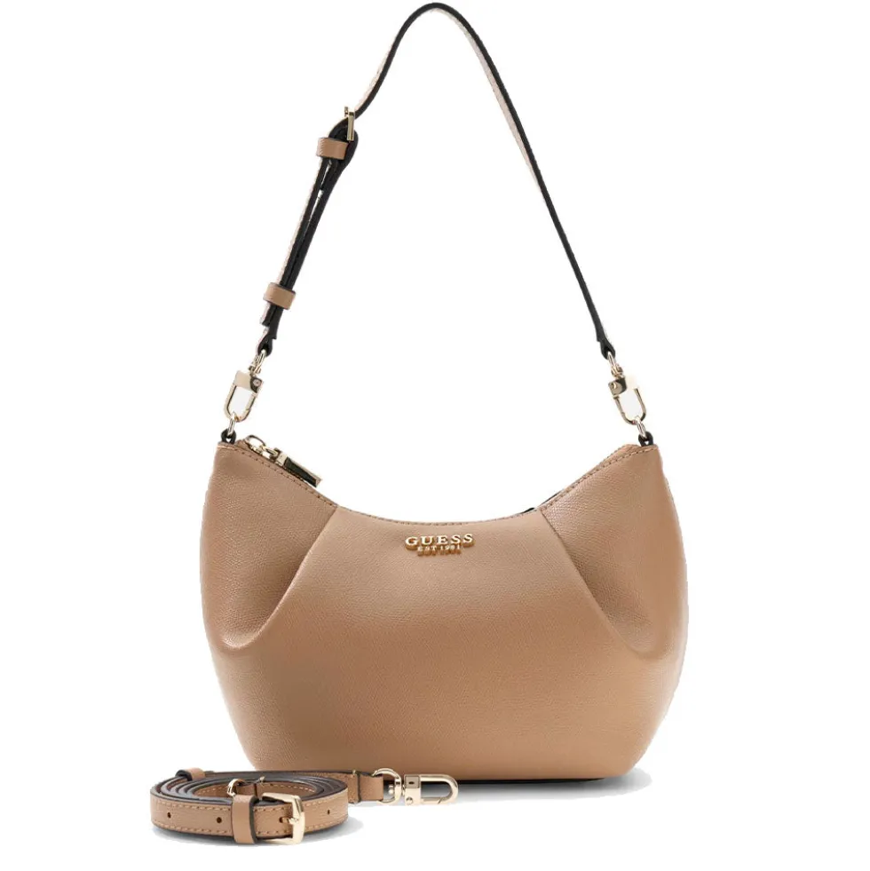 Borsa Donna Hobo a Spalla GUESS Linea Amorette colore Beige