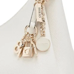 Borsa Donna Hobo a Spalla GUESS Linea Gilda Colore Off White