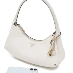 Borsa Donna Hobo a Spalla GUESS Linea Gilda Colore Off White