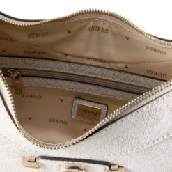 Borsa Donna Hobo a Spalla GUESS Linea Lindsey Colore Bone Logo
