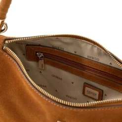 Borsa Donna Hobo a Spalla GUESS Linea Danya Colore Cognac