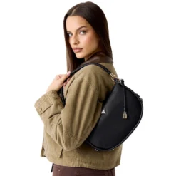 Borsa Donna Hobo a Spalla GUESS Linea Danya Colore Nero