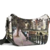 Borsa Donna Hobo Bag a Tracolla Y NOT YES-628 Stampa Amsterdam Bridge