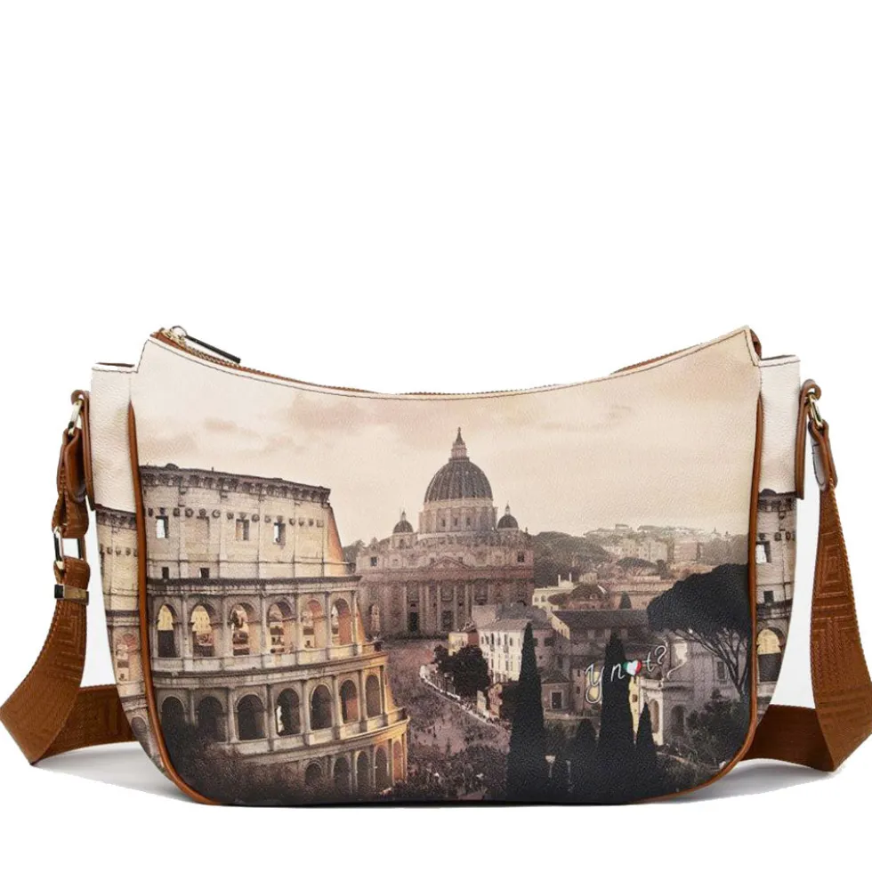 Borsa Donna Hobo Bag a Tracolla Y NOT YES-628 Stampa Jubilee