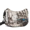 Borsa Donna Hobo Bag a Tracolla Y NOT YES-628 Stampa Petrol Paris
