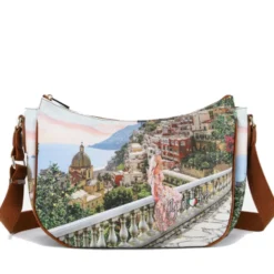 Borsa Donna Hobo Bag a Tracolla Y NOT YES-628 Stampa Dreaming Coast