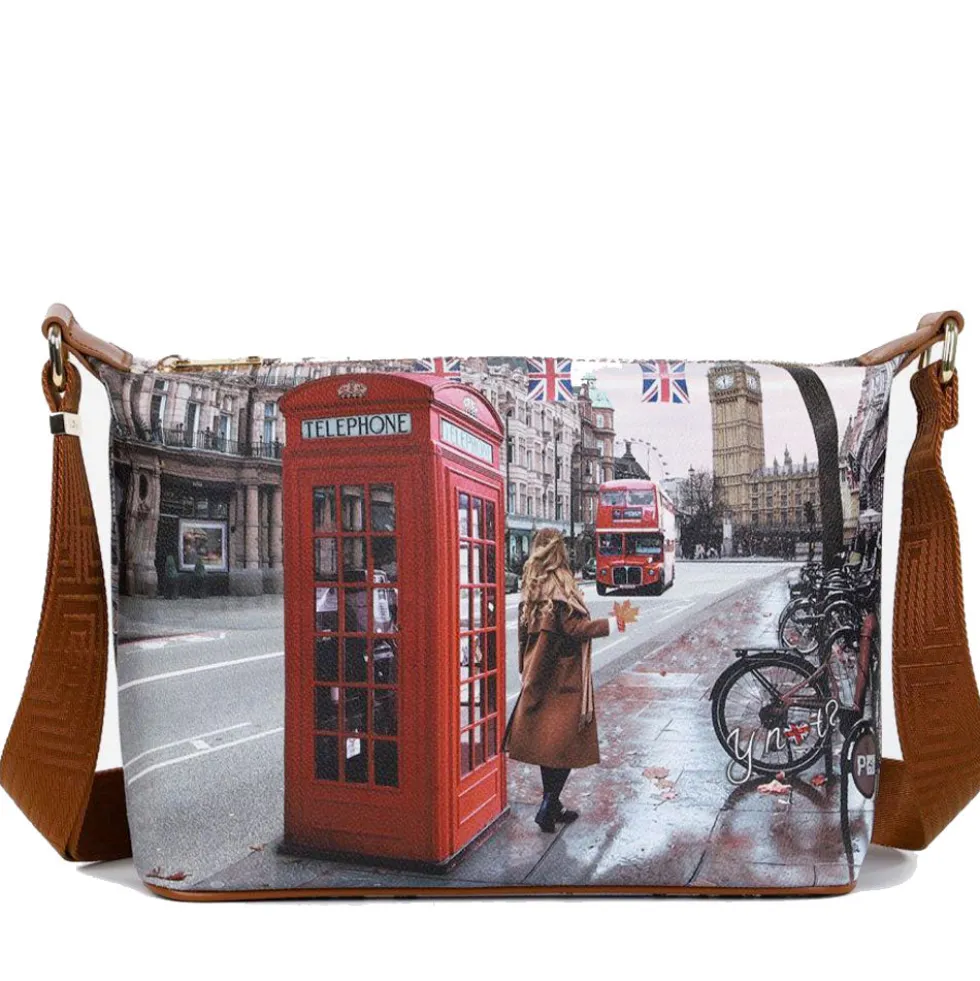 Borsa Donna Hobo Y NOT a Tracolla YES-592 Red London