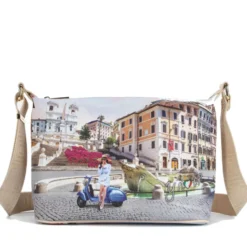 Borsa Donna Hobo Y NOT a Tracolla YES-592 Vacanza Romana