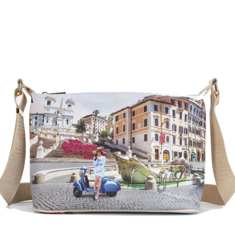 Borsa Donna Hobo Y NOT a Tracolla YES-592 Vacanza Romana