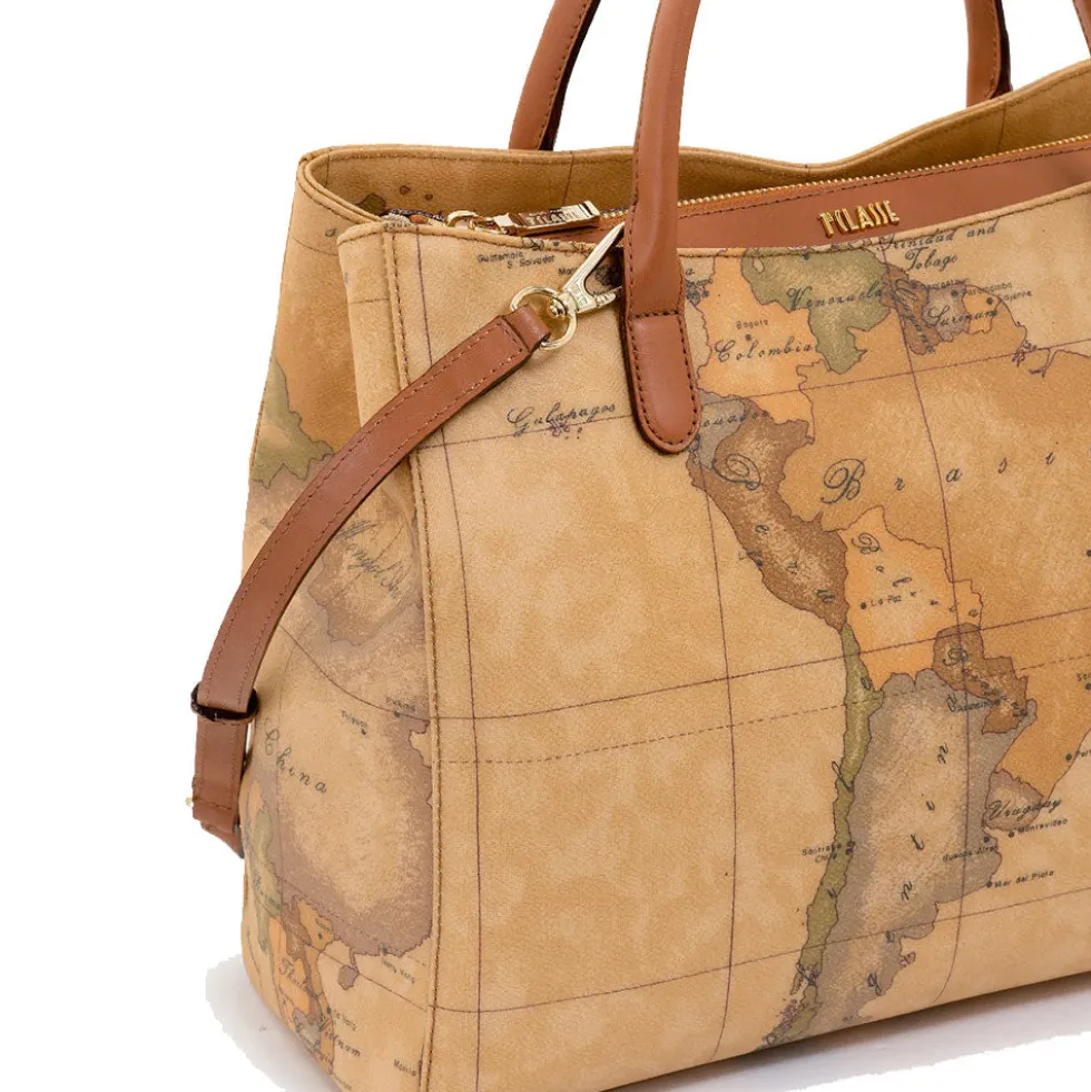 Borsa Donna Media a Mano con Tracolla 1A Classe Alviero Martini linea Geo Classic E004