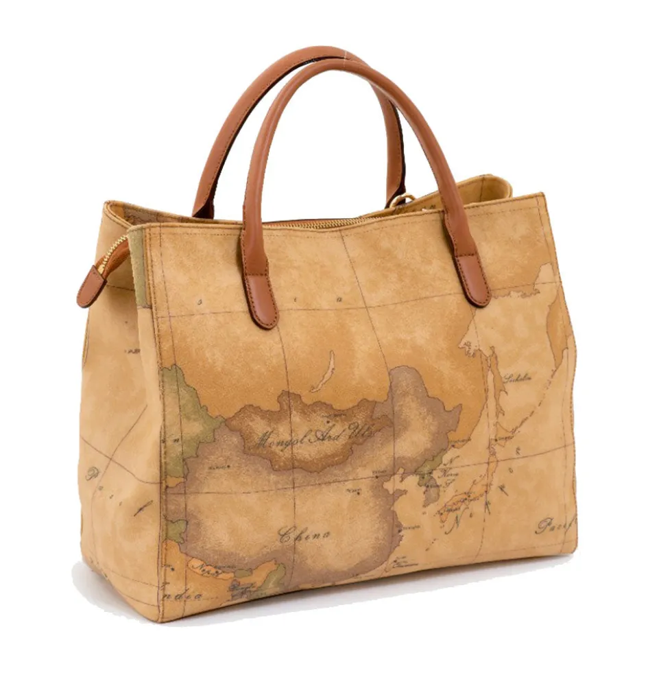 Borsa Donna Media a Mano con Tracolla 1A Classe Alviero Martini linea Geo Classic E004