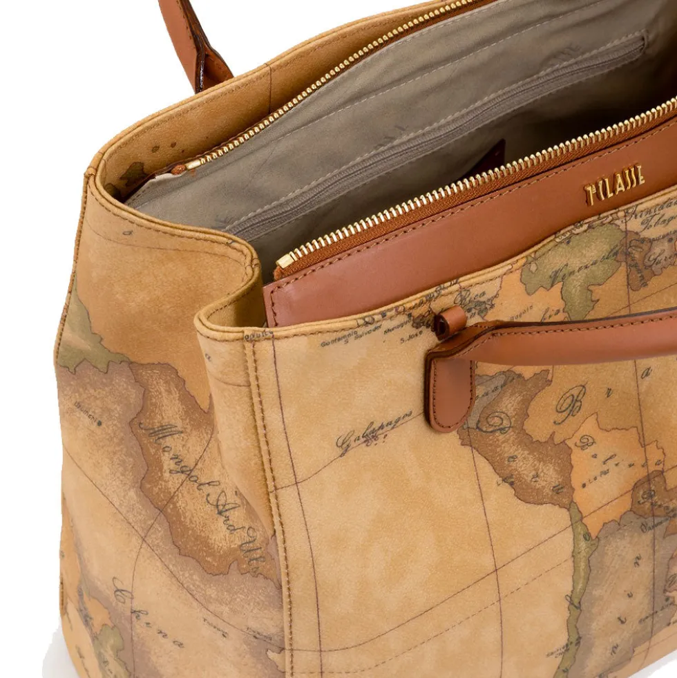 Borsa Donna Media a Mano con Tracolla 1A Classe Alviero Martini linea Geo Classic E004
