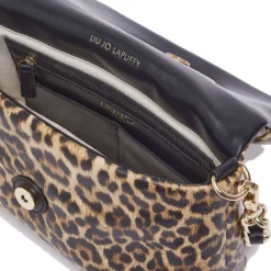 Borsa Donna Media a Spalla LIU JO Better linea La Puffy stampa Animalier