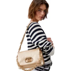 Borsa Donna Media a Spalla LIU JO Better linea La Puffy Oro Chiaro