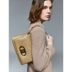 Borsa Donna Media a Spalla LIU JO Better linea La Puffy color Fango