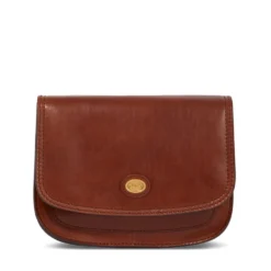 Borsa Donna Media a Tracolla The Bridge in Pelle Marrone linea Story Made in Italy