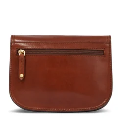 Borsa Donna Media a Tracolla The Bridge in Pelle Marrone linea Story Made in Italy