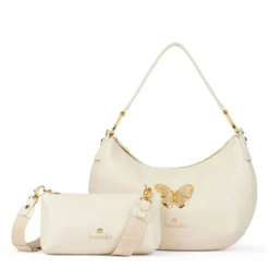 Borsa Donna Mezzaluna a Spalla BRACCIALINI linea Beth Jewels Beige