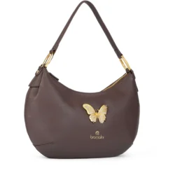 Borsa Donna Mezzaluna a Spalla BRACCIALINI linea Beth Jewels Marrone