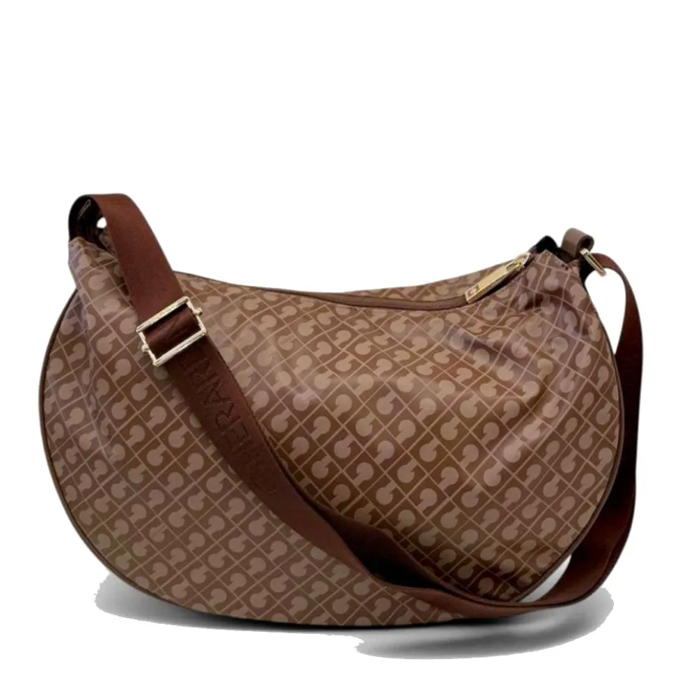 Borsa Donna Mezzaluna GHERARDINI in Tessuto Softy colore Chestnut