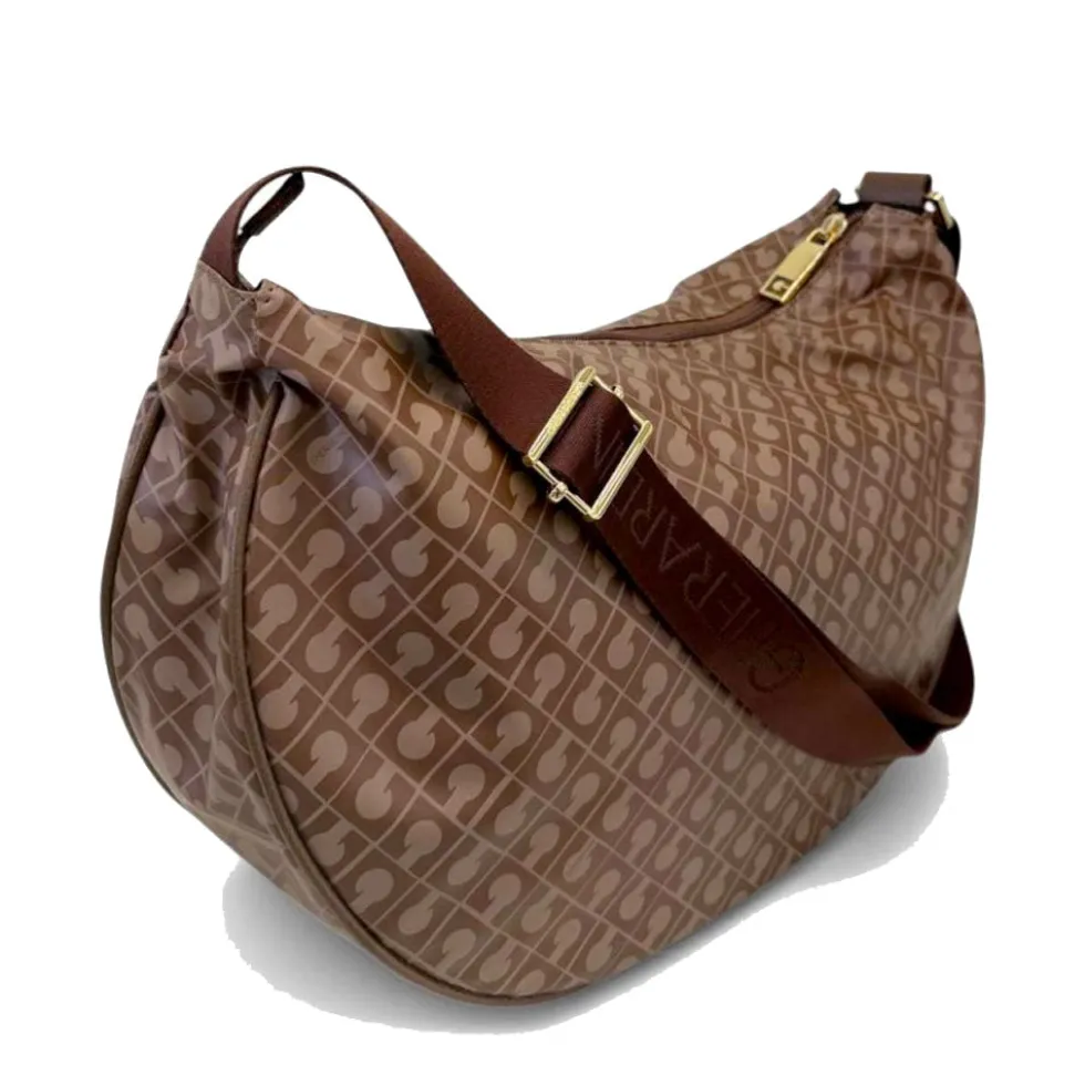 Borsa Donna Mezzaluna GHERARDINI in Tessuto Softy colore Chestnut