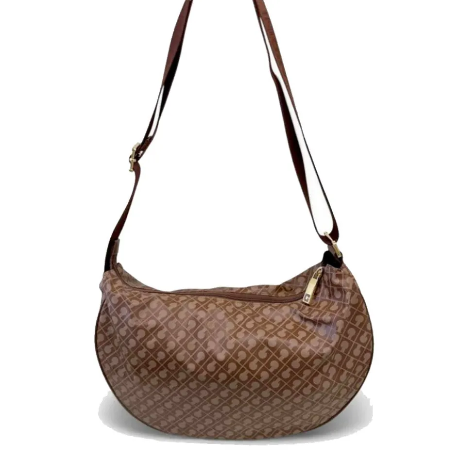 Borsa Donna Mezzaluna GHERARDINI in Tessuto Softy colore Chestnut