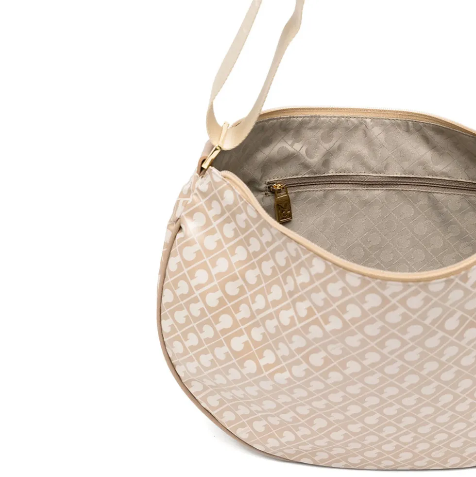 Borsa Donna Mezzaluna GHERARDINI in Tessuto Softy colore Creta
