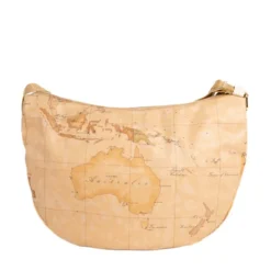 Borsa Donna Mezzaluna Grande 1A Classe Alviero Martini linea Soft Petals in Tessuto Soft Geo Classic e Avorio LE54