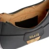 Borsa Donna Mezzaluna Piccola a Tracolla 1A Classe Alviero Martini linea Bloom City Nero LE50