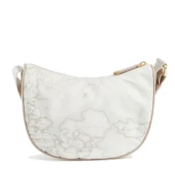Borsa Donna Mezzaluna Piccola 1A Classe Alviero Martini linea Geo Soft colore Geo White S006