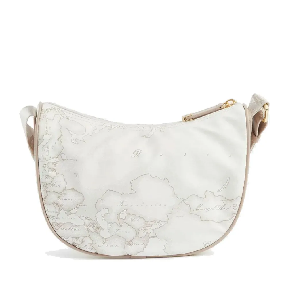 Borsa Donna Mezzaluna Piccola 1A Classe Alviero Martini linea Geo Soft colore Geo White S006