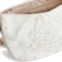 Borsa Donna Mezzaluna Piccola 1A Classe Alviero Martini linea Geo Soft colore Geo White S006
