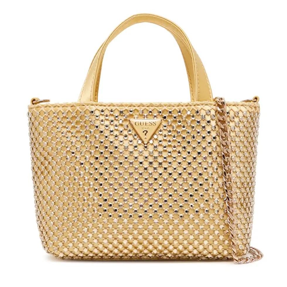 Borsa Donna Mini a Mano GUESS Linea Tasmin colore Gold
