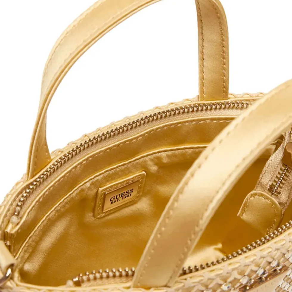 Borsa Donna Mini a Mano GUESS Linea Tasmin colore Gold