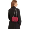 Borsa Donna Mini a Tracolla Chiusa con Patta e Clip ARMANI EXCHANGE Colore Red Dahlia Linea Susy