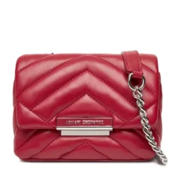 Borsa Donna Mini a Tracolla Chiusa con Patta e Clip ARMANI EXCHANGE Colore Red Dahlia Linea Susy
