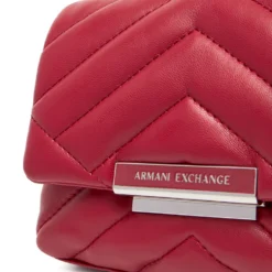 Borsa Donna Mini a Tracolla Chiusa con Patta e Clip ARMANI EXCHANGE Colore Red Dahlia Linea Susy