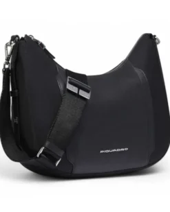 Borsa Donna PIQUADRO linea Circle in Tessuto Riciclato e Pelle Nera - BD6657W92T