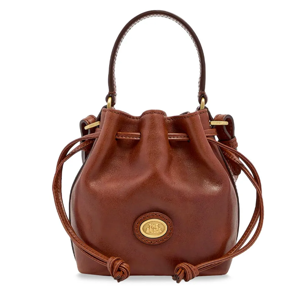 Borsa Donna Secchiello Mini THE BRIDGE linea Story in Pelle Marrone
