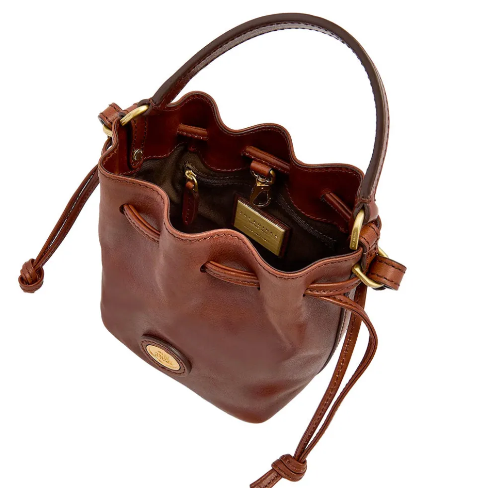 Borsa Donna Secchiello Mini THE BRIDGE linea Story in Pelle Marrone