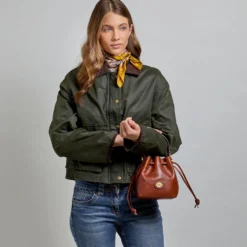 Borsa Donna Secchiello Mini THE BRIDGE linea Story in Pelle Marrone
