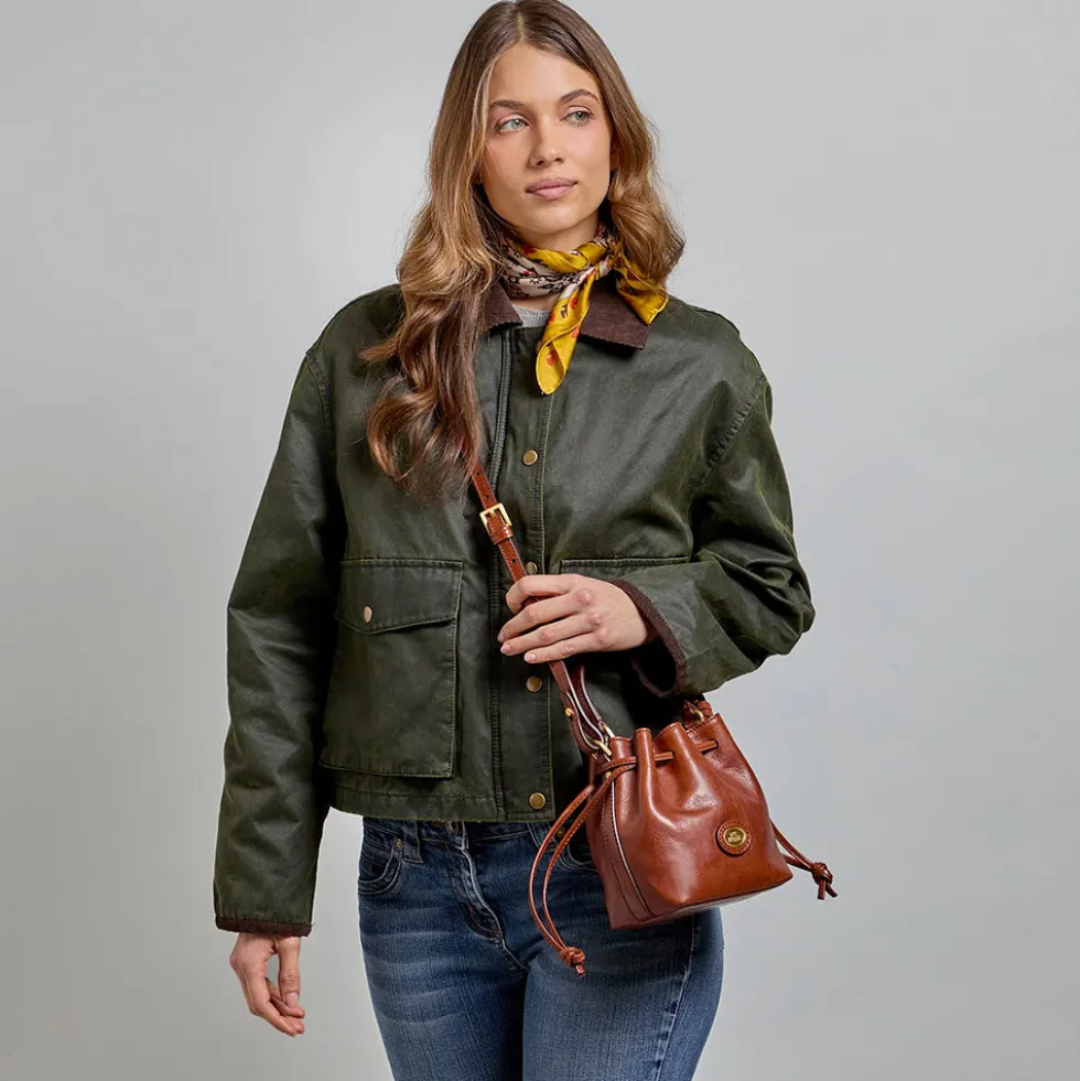 Borsa Donna Secchiello Mini THE BRIDGE linea Story in Pelle Marrone