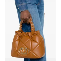 Borsa Donna Secchiello Small LOVE MOSCHINO linea Embossed Trapuntata color Cuoio