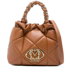 Borsa Donna Secchiello Small LOVE MOSCHINO linea Embossed Trapuntata color Cuoio