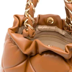 Borsa Donna Secchiello Small LOVE MOSCHINO linea Embossed Trapuntata color Cuoio