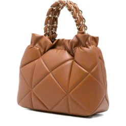 Borsa Donna Secchiello Small LOVE MOSCHINO linea Embossed Trapuntata color Cuoio