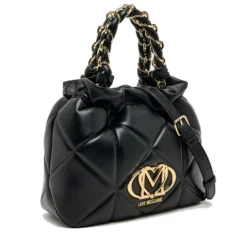 Borsa Donna Secchiello Small LOVE MOSCHINO linea Embossed Trapuntata Nera