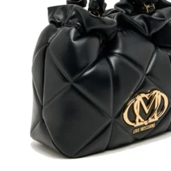 Borsa Donna Secchiello Small LOVE MOSCHINO linea Embossed Trapuntata Nera